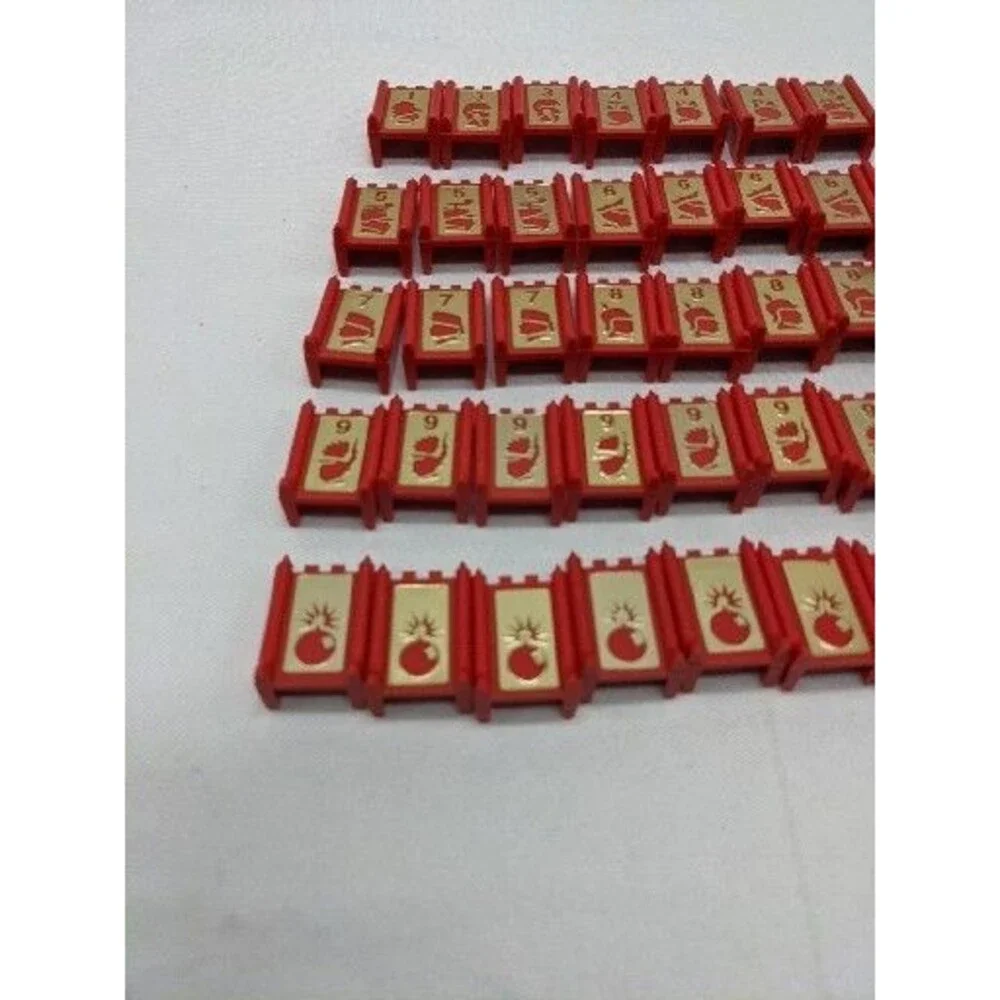 *INCOMPLETE* (39) 1986 Stratego Red Player Board Game Replacement Pieces